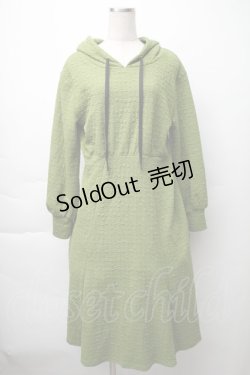 画像1: axes femme / フード付きワンピース  グリーン S-25-11-14-045-AX-OP-HR-ZS
