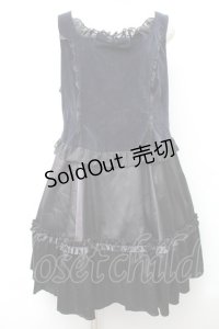 Rosina Blue / ベロア切替ジャンパースカート  紺ｘ黒 S-25-11-14-047-LO-OP-HR-ZS