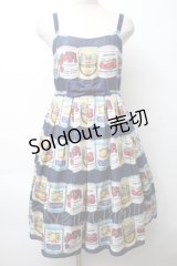 Leur Getter / フルーツラベルキャミワンピース  ネイビー S-25-11-14-048-LU-OP-HR-ZS