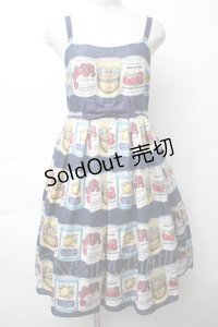 Leur Getter / フルーツラベルキャミワンピース  ネイビー S-25-11-14-048-LU-OP-HR-ZS