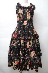 PINK HOUSE / ストロベリーハットワンピース  黒 S-25-11-14-049-LO-OP-AS-ZS