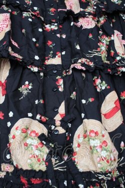 画像4: PINK HOUSE / ストロベリーハットワンピース  黒 S-25-11-14-049-LO-OP-AS-ZS