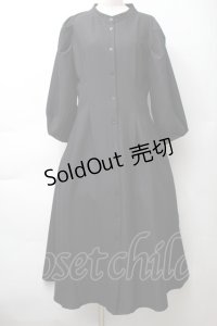 axes femme / ロングシャツワンピース  黒 S-25-11-14-050-AX-TO-HR-ZS