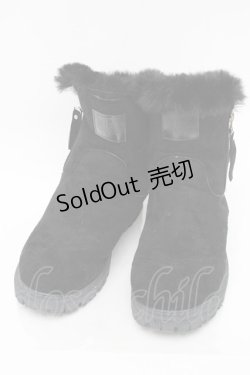 画像1: NieR Clothing / ファーブーツ  黒 S-25-11-14-005-PU-SH-HR-ZS