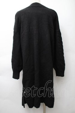 画像2: axes femme / ケーブル編みニットワンピース  黒 S-25-11-14-052-AX-OP-HR-ZS