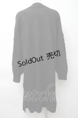 画像2: axes femme / ケーブル編みニットワンピース  黒 S-25-11-14-052-AX-OP-HR-ZS