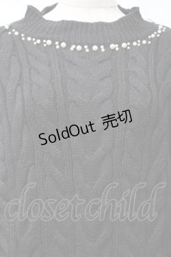 画像3: axes femme / ケーブル編みニットワンピース  黒 S-25-11-14-052-AX-OP-HR-ZS