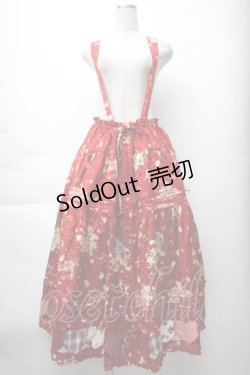 画像1: PINK HOUSE / アンジェリークローズプリントパッチワークスカート  赤 S-25-11-14-053-LO-SK-AS-ZS