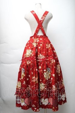 画像2: PINK HOUSE / アンジェリークローズプリントパッチワークスカート  赤 S-25-11-14-053-LO-SK-AS-ZS