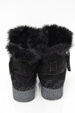 画像3: NieR Clothing / ファーブーツ  黒 S-25-11-14-005-PU-SH-HR-ZS