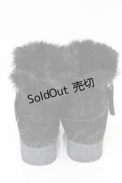 画像3: NieR Clothing / ファーブーツ  黒 S-25-11-14-005-PU-SH-HR-ZS