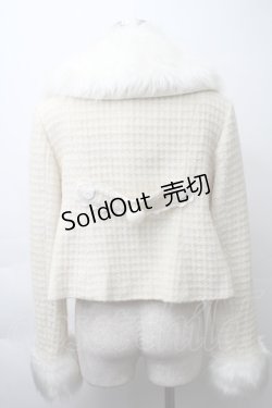 画像2: metamorphose / くまちゃんリボンショートコート（ラメ入りウールワッフル）  キナリ S-25-11-14-058-ME-JA-HR-ZS