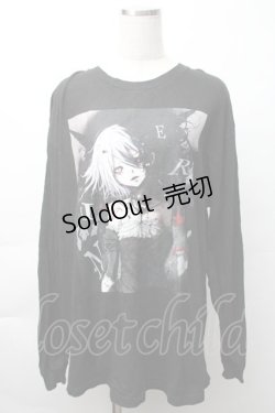 画像1: NieR Clothing / プリントロングTシャツ  黒 S-25-11-14-059-PU-BL-HR-ZS