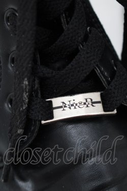画像4: NieR Clothing / レースアップ厚底ブーツ  黒 S-25-11-14-006-PU-SH-HR-ZS