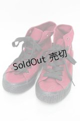 NieR Clothing / プリントスニーカー  ワイン S-25-11-14-008-PU-SH-HR-ZS