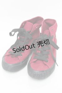 NieR Clothing / プリントスニーカー  ワイン S-25-11-14-008-PU-SH-HR-ZS