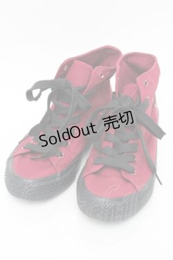 画像1: NieR Clothing / プリントスニーカー  ワイン S-25-11-14-008-PU-SH-HR-ZS