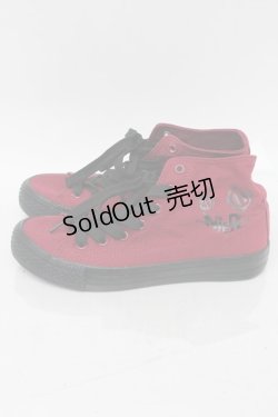 画像2: NieR Clothing / プリントスニーカー  ワイン S-25-11-14-008-PU-SH-HR-ZS