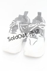 NieR Clothing / バイカラー厚底スニーカー  黒ｘ白 S-25-11-14-009-PU-SH-HR-ZS