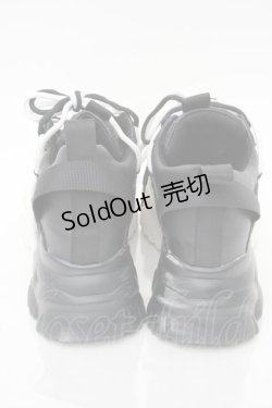 画像3: NieR Clothing / バイカラー厚底スニーカー  黒ｘ白 S-25-11-14-009-PU-SH-HR-ZS
