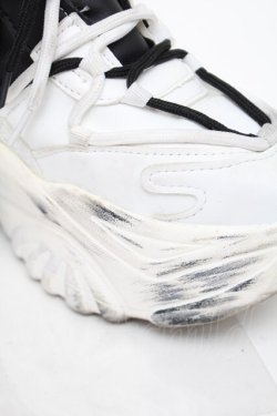 画像5: NieR Clothing / バイカラー厚底スニーカー  黒ｘ白 S-25-11-14-009-PU-SH-HR-ZS