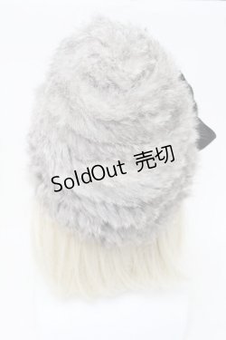 画像3: axes femme / カメオ付きファー帽子  グレー S-25-11-14-011-AX-TO-HR-ZS