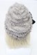 画像3: axes femme / カメオ付きファー帽子  グレー S-25-11-14-011-AX-TO-HR-ZS (3)
