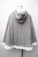 画像2: axes femme / 裏ボアニットポンチョ  グレー S-25-11-14-013-AX-JA-AS-ZS (2)