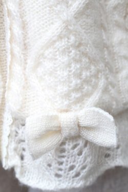 画像3: axes femme POETIQUE / リボン裏ボアニットケープ  キナリ S-25-11-14-014-AX-JA-HR-ZS