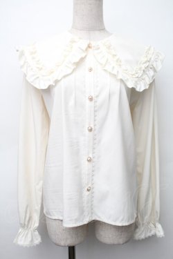 画像1: axes femme POETIQUE / フリルビッグ襟ブラウス  アイボリー S-25-11-14-016-AX-BL-HR-ZS