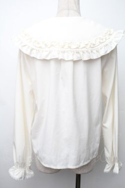 画像2: axes femme POETIQUE / フリルビッグ襟ブラウス  アイボリー S-25-11-14-016-AX-BL-HR-ZS