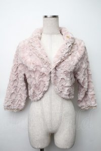 axes femme / ビジューファーボレロ  ベージュ S-25-11-14-020-AX-TO-HR-ZS