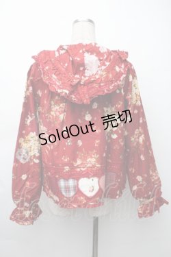 画像2: PINK HOUSE / アンジェリークローズプリントパッチワークブラウス  赤 S-25-11-14-022-LO-BL-AS-ZS