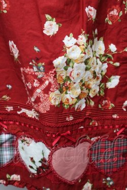 画像4: PINK HOUSE / アンジェリークローズプリントパッチワークブラウス  赤 S-25-11-14-022-LO-BL-AS-ZS