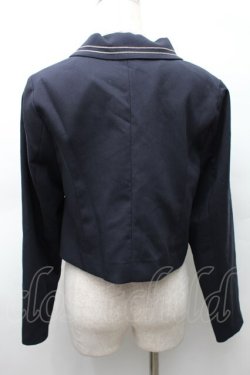 画像2: Fi.n.t / チェーンステッチ使いダブル釦ショートジャケット  紺 S-25-11-14-026-CA-JA-HR-ZS
