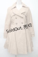 axes femme / ビジュー襟トレンチコート  ベージュ S-25-11-14-030-AX-CO-HR-ZS