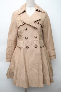 画像1: axes femme / ビジュー襟トレンチコート  ベージュ S-25-11-14-030-AX-CO-HR-ZS