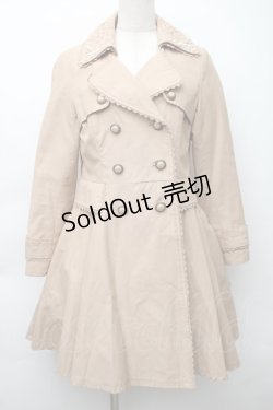 画像1: axes femme / ビジュー襟トレンチコート  ベージュ S-25-11-14-030-AX-CO-HR-ZS