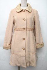 axes femme / レース使いコート  ベージュ S-25-11-14-031-AX-CO-HR-ZI