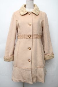 axes femme / レース使いコート  ベージュ S-25-11-14-031-AX-CO-HR-ZI