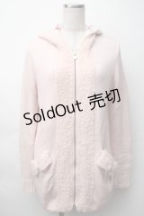 JESUS DIAMANTE / ニットパーカー  ピンク S-25-11-16-001-JE-TO-AS-ZS