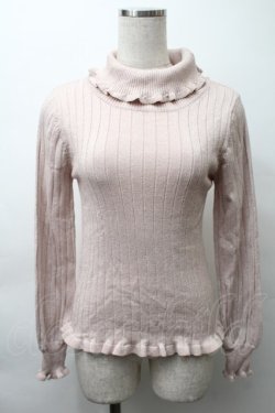 画像1: axes femme / ラメハイネックニット  ピンク S-25-11-16-004-AX-TO-HR-ZS