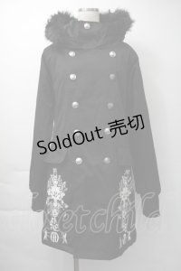 SEX POT ReVeNGe / ファー付中綿コート  黒 S-25-11-16-035-SP-CO-AS-ZS