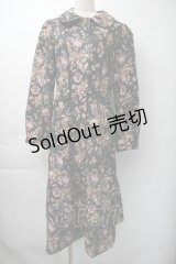 axes femme / ゴブラン柄コート  黒 S-25-11-16-036-AX-CO-HR-ZS