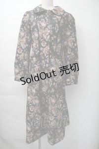 axes femme / ゴブラン柄コート  黒 S-25-11-16-036-AX-CO-HR-ZS