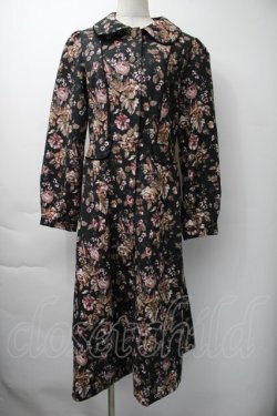 画像1: axes femme / ゴブラン柄コート  黒 S-25-11-16-036-AX-CO-HR-ZS