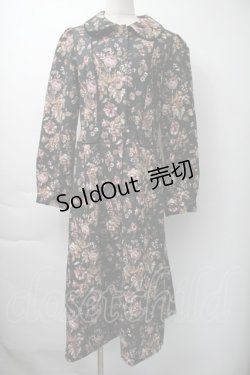 画像1: axes femme / ゴブラン柄コート  黒 S-25-11-16-036-AX-CO-HR-ZS