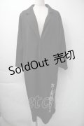 NieR Clothing / ロゴ刺繍ロングコート  黒 S-25-11-16-037-PU-CO-HR-ZS
