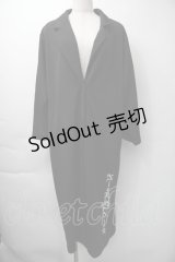 NieR Clothing / ロゴ刺繍ロングコート  黒 S-25-11-16-037-PU-CO-HR-ZS