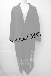 NieR Clothing / ロゴ刺繍ロングコート  黒 S-25-11-16-037-PU-CO-HR-ZS